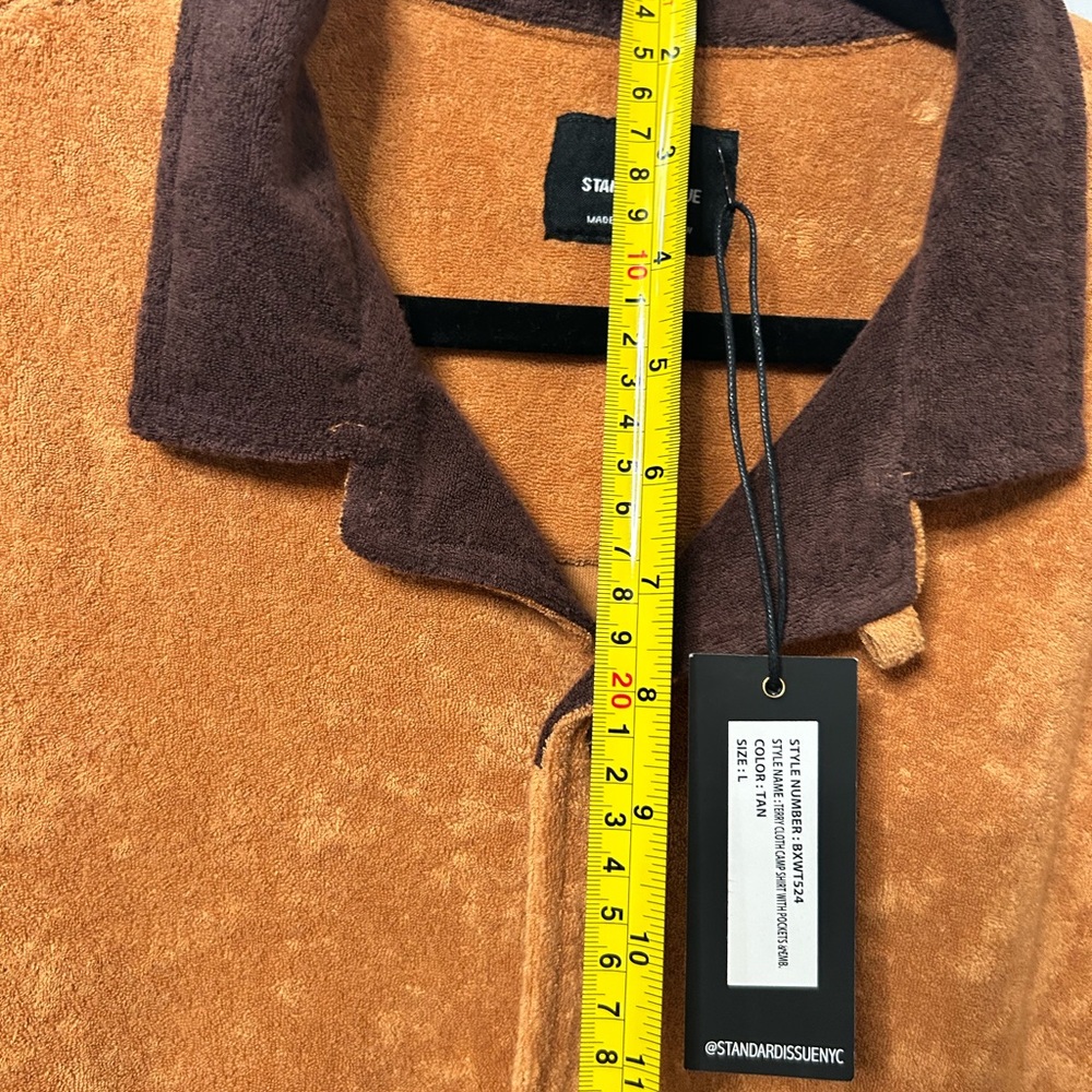 Standard Issue Terry Cloth Button Down Shirt L NW… - image 6